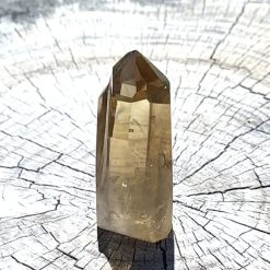 Pointe de citrine polie