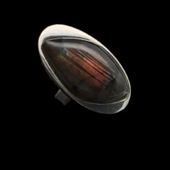 Bague réglable en labradorite et argent 925