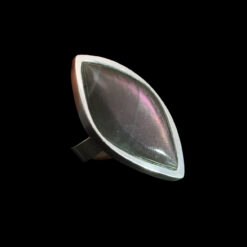 Bague réglable en labradorite
