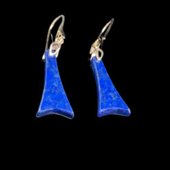 Alternative view of Lapis lazuli and 925 silver drop earrings