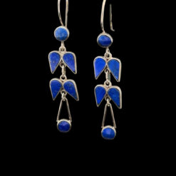 925 silver and lapis lazuli dangle earrings