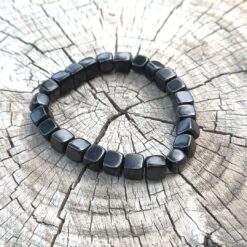 Bracelet cube en shungite - 8 mm