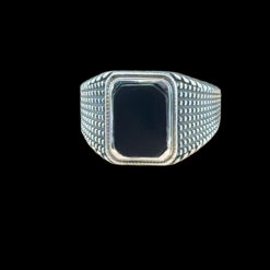 Chevalière homme en onyx