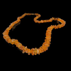 Collier éclats polis en Ambre jaune