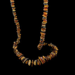 Alternative view of Collier éclats polis en Ambre multicolore