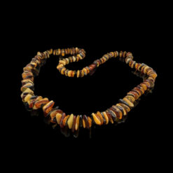 Collier éclats polis en Ambre multicolore