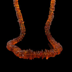 Alternative view of Collier grandes chips en Ambre cognac