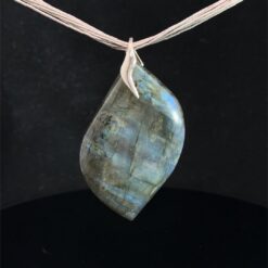 Grand pendentif en labradorite et argent 925