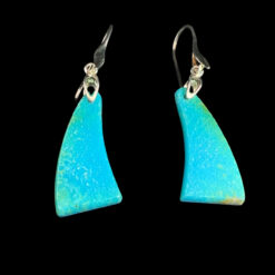 Alternative view of Boucles d'oreilles pendantes en turquoise et argent 925