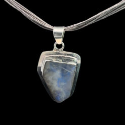 Freeform moonstone and 925 silver pendant