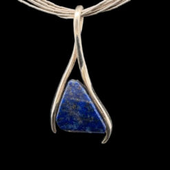 Pendentif design moderne Lapis lazuli et argent 925