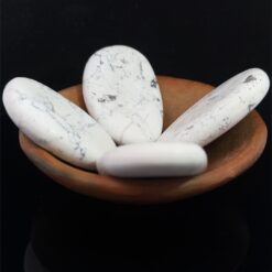 Flat howlite pebble