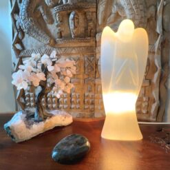 30 cm selenite angel lamp