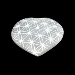 Selenite Flower of Life Heart