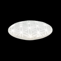 Alternative view of Selenite Flower of Life Palm Stone