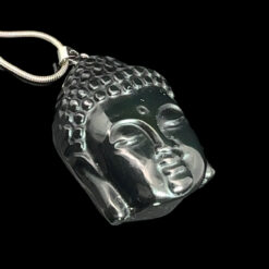 Alternative view of Pendentif tête de Siddhârtha en obsidienne noire