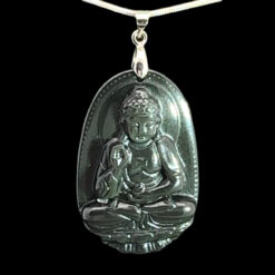 Alternative view of Pendentif Siddhârtha en obsidienne oeil céleste