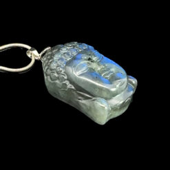 Pendentif tête de Siddhârtha en labradorite