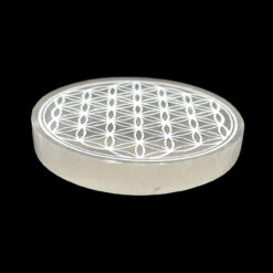Alternative view of 8 cm Selenite Flower of Life Plate