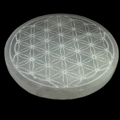 Plaque fleur de vie en sélénite 14 cm