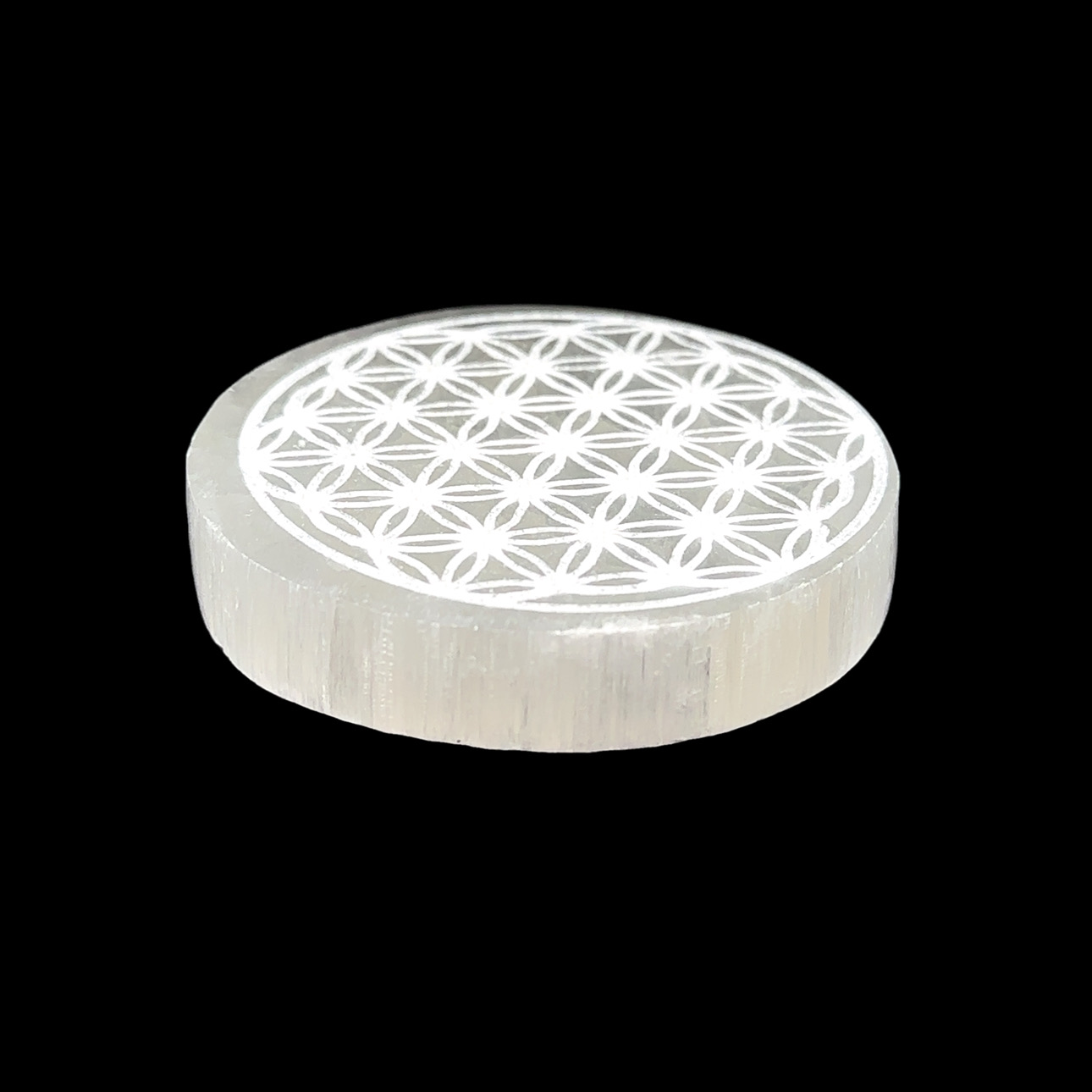Selenite flower of life plate 6cm - Image 2