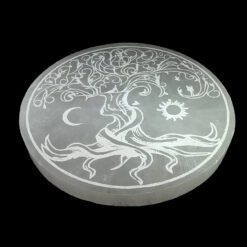 Plaque arbre de vie en sélénite 14 cm