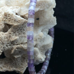 Alternative view of Bracelet Heishi en améthyste AA