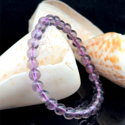 Bracelet  en améthyste claire du Brésil 6 MM qualité AAA