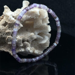 Bracelet Heishi en améthyste AA