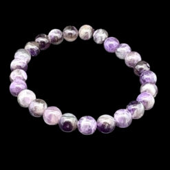 Bracelet  en améthyste rubanée 6 à 8 MM qualité AA
