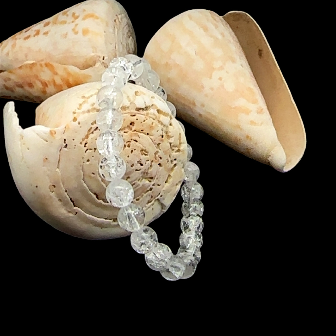 Kids' 6mm Grade A Crackled Rock Crystal Bracelet - Image 3