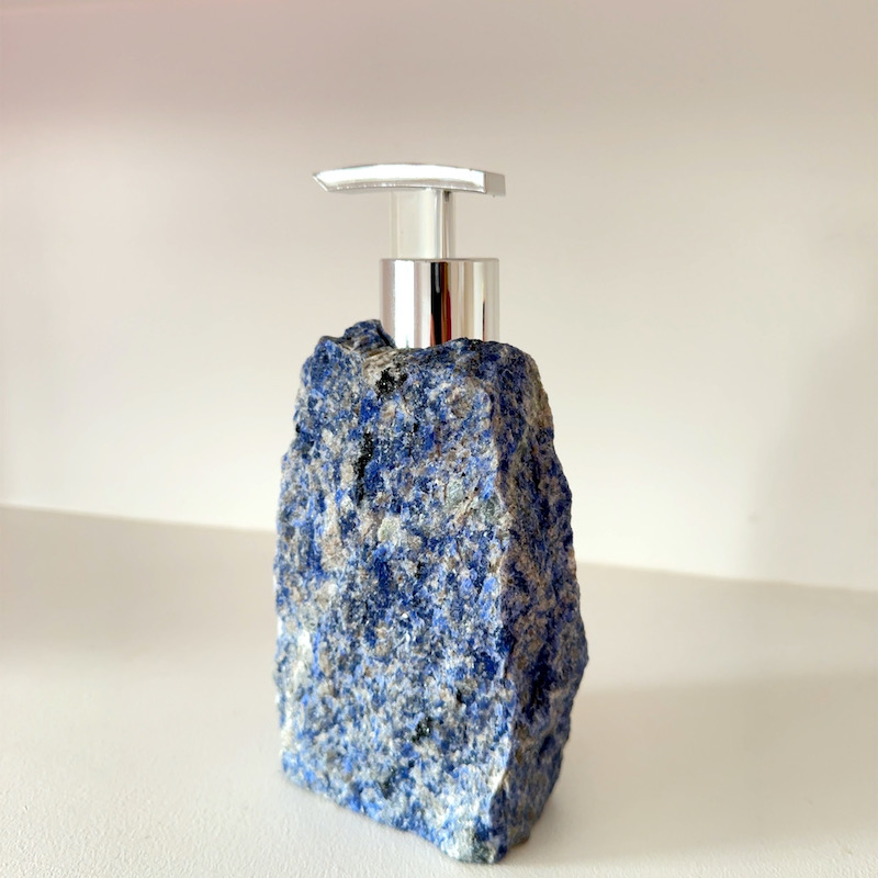 Raw sodalite soap dispenser - Image 4