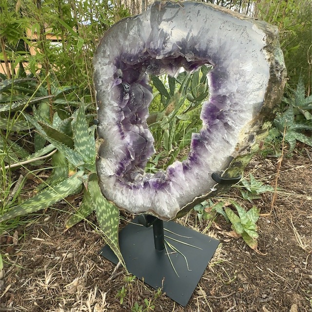 Large premium-quality amethyst mirror 12.6 kg - Image 2