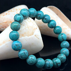 Alternative view of Bracelet en turquoise du Tibet 10 mm