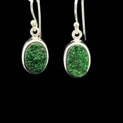 Uvarovite and 925 silver earrings