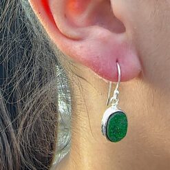 Alternative view of Uvarovite and 925 silver earrings