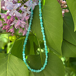 Collier en amazonite perles rondes facettées
