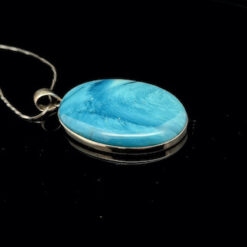 Swedish Blue Oval Pendant