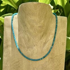 Apatite necklace - faceted rondelles