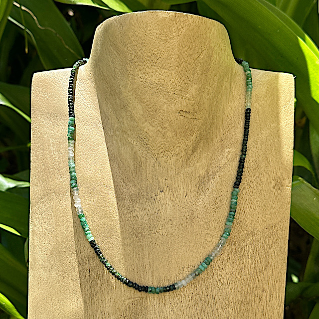Faceted Emerald Necklace - Image 3
