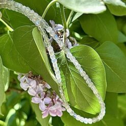 Collier en labradorite facettée perles carrées