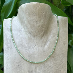 Faceted peridot necklace