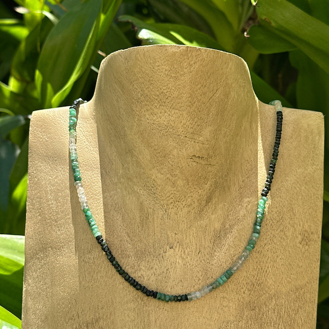 Faceted Emerald Necklace