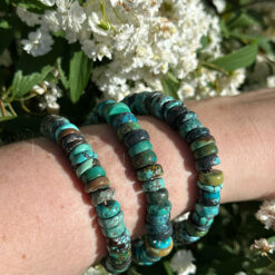 Turquoise button bead bracelet