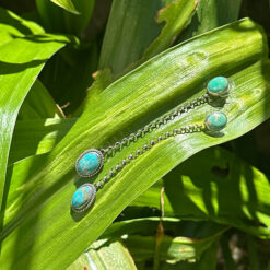 Turquoise and 925 silver drop earrings