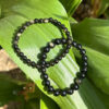 Bracelet obsidienne dorée