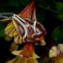 Crazy lace agate pendant