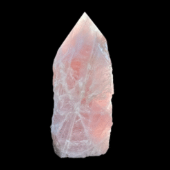 Pointe de quartz rose semi-poli grand format 33cm