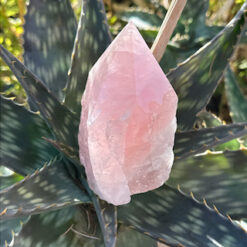 Alternative view of Pointe de quartz rose semi-poli