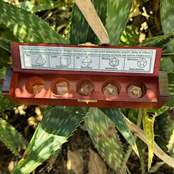 Clear quartz Platonic solids